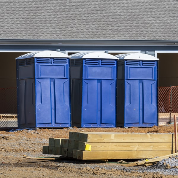 what is the expected delivery and pickup timeframe for the portable restrooms in Leawood